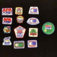 13 American Pool Players Camel Pool League Patches Vintage Free Shipping