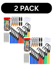 Cartman 32 Piece Bungee Cords Assortment Jar 2 Pack