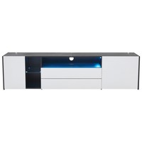 Sonnenh Tv-Lowboard Weiß 180 X 40 X 45 Cm Led Usb Stauraum