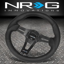 Nrg Reinforced 320mm Black Leather Steering Wheel W Real Carbon Fiber Spokes Nrg Reinforced 320mm Black Leather Steering Wheel W Real Carbon Fiber Spokes