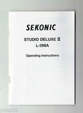 SEKONIC 398 A DELUXE METER INSTRUCTION ORIGINAL PRINT JAPAN/not copies 