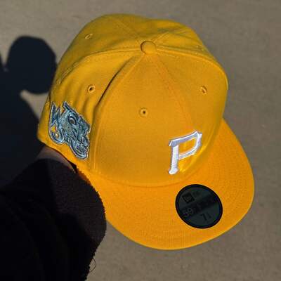 NWT 5/8 Yellow Pittsburg Pirates 76th World Series 59fifty New Era Fitted  Hat Ca