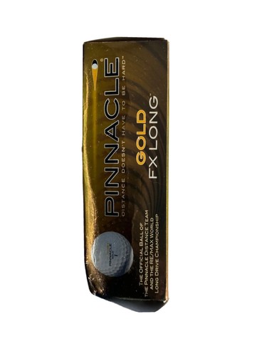 PINNACLE Gold FX Long Distance Golf Balls 3 Pack Sleeve Surlyn Hi-Velocity - Picture 2 of 6
