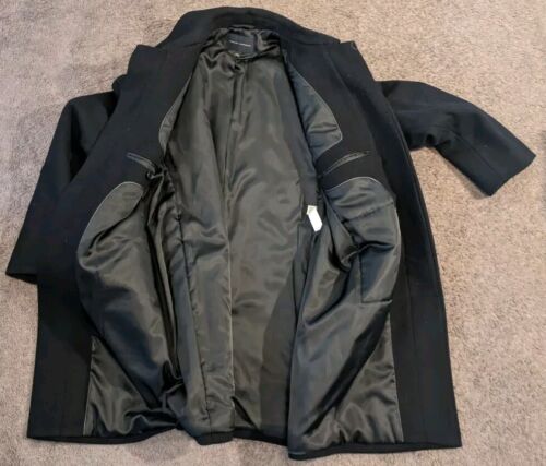 Men's Banana Republic Wool Cashmere Blend Overcoat Black Size Large - Picture 3 of 9