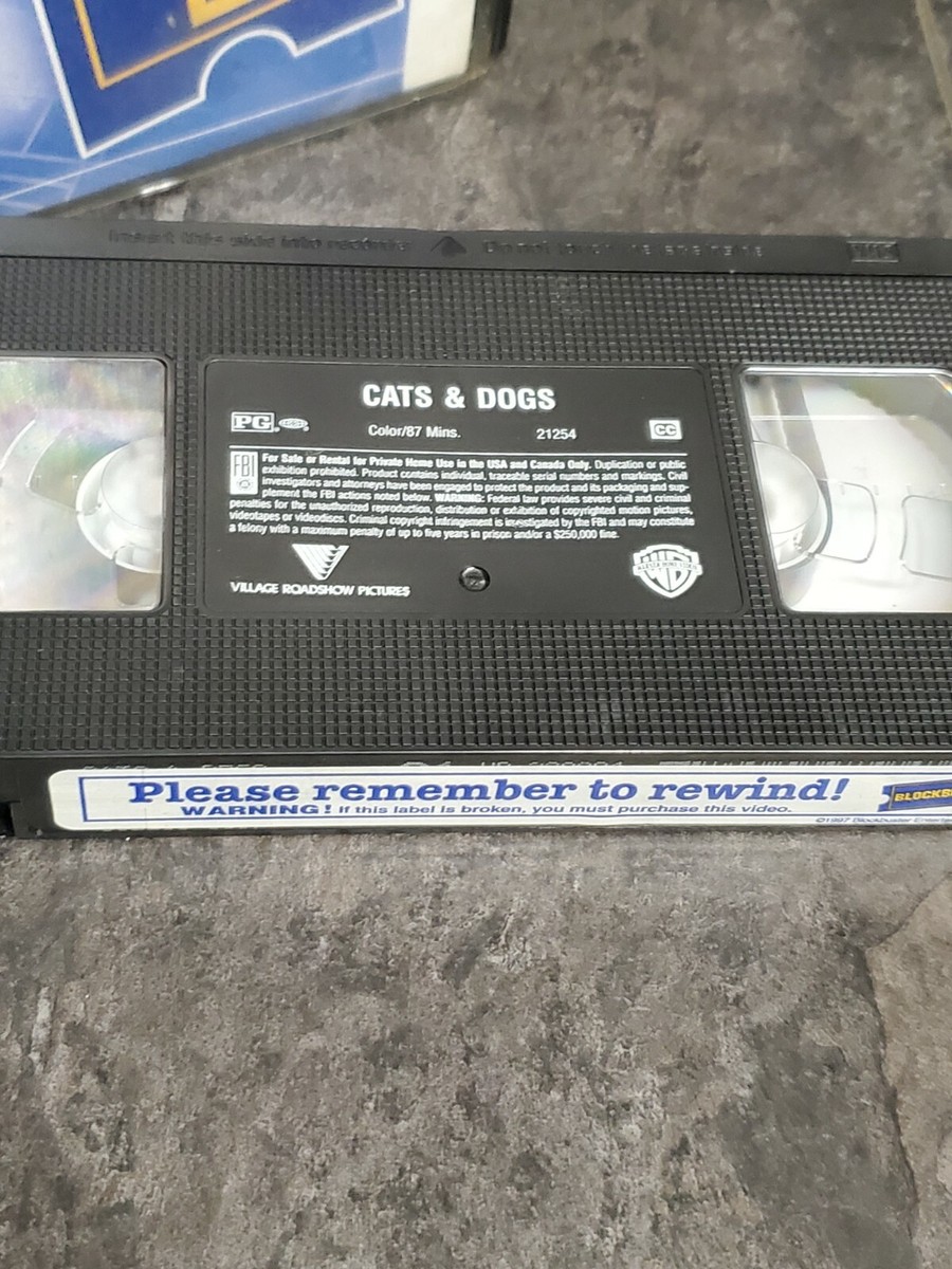 キャッツ&ドッグス VHS 字幕版 Cats Dogs (VHS, 2001, Clamshell