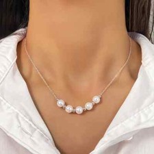 Simple and Stylish Imitation Pearl Necklace Jewelry