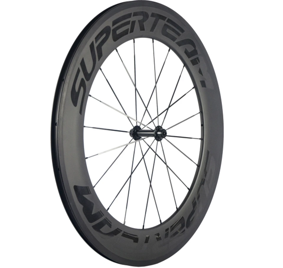 700C 88mm Carbon Fahrrad Laufradsatz Rennrad Drahtreifen Radsatz 23mm Zyklus  - Bild 3 von 4