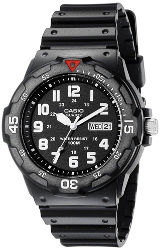 Orologio da polso Uomo Casio Enticer MRW-200H-1BVDF Gomma Nero Data Nuovo |  eBay
