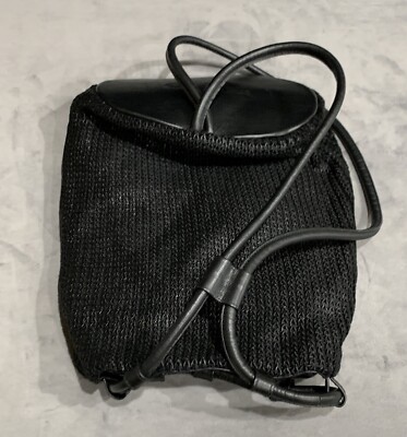 Paola Del Lungo Black Woven and Leather Backpack Made in Italy TOT9362C Brand New Paola Del Lungo Black Woven Leather Braided  main image 3