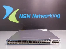 Cisco Catalyst WS-C3560X-48P-S 48-Port Gigabit PoE Switch 1x C3KX-PWR-715WAC PSU