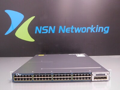 Cisco Catalyst WS-C3560X-48P-S 48-Port Gigabit PoE Switch 1x C3KX-PWR-715WAC PSU