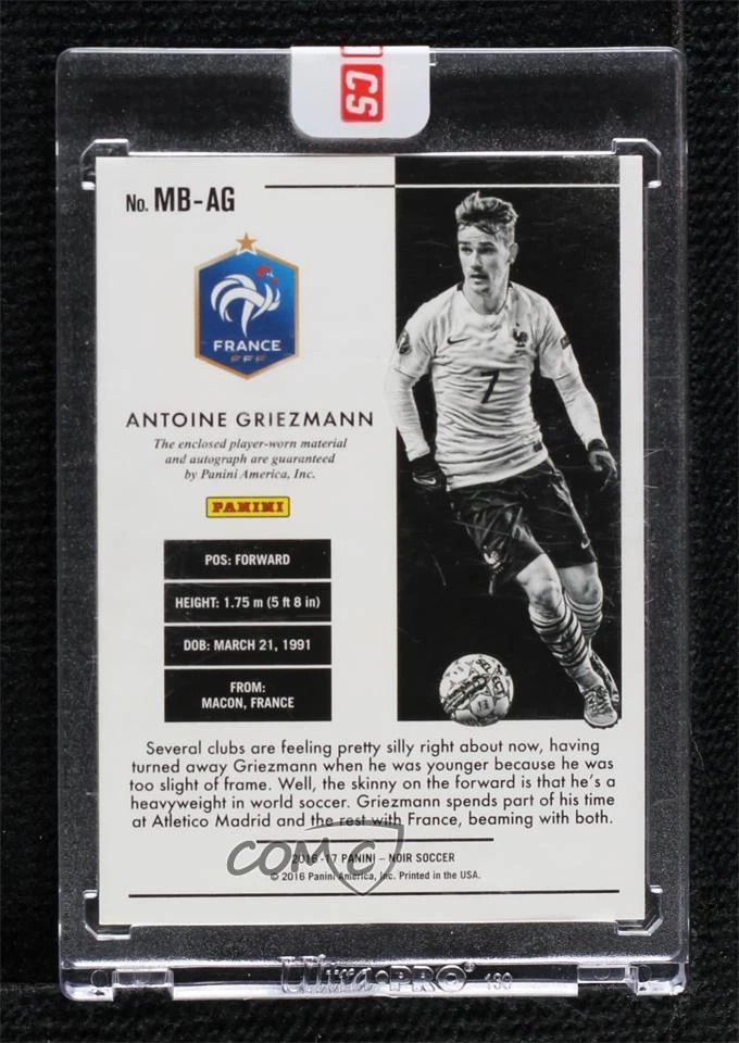 ☆グリーズマン GRIEZMANN 2016-17 panini noir soccer on card auto