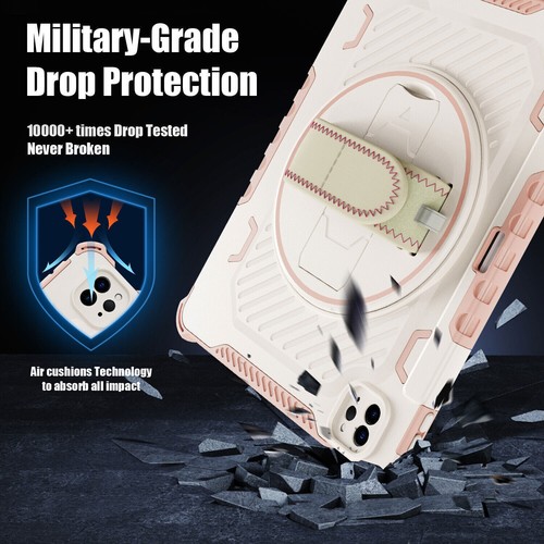 Hard Shockproof Stand Case w/Strap For iPad Pro 12.9"&11"/9/8/7th Gen/Air 5/4th - Picture 46 of 52