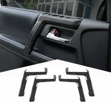 For 2010-2023 Toyota 4Runner Carbon Fiber Inner Door Handle Bezel Cover Trim 4P