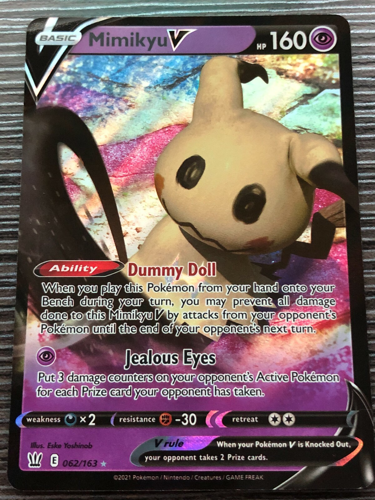 Mimikyu V Full Art - 148/163 - Battle Styles – Card Cavern Trading Cards,  LLC