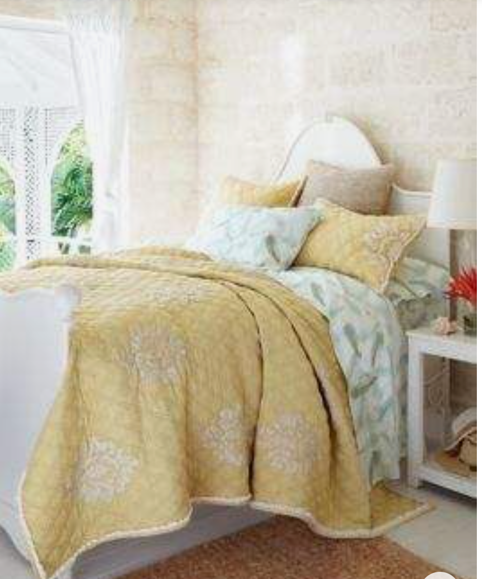 SOFT SURROUNDINGS TALAVERA MEDALLION QUILT QUEEN 100 COTTON eBay
