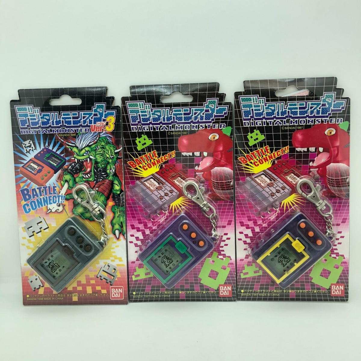 DIGITAL MONSTER BANDAI 1997 Ver.1 Ver.3 Digimon Toy Working Japan