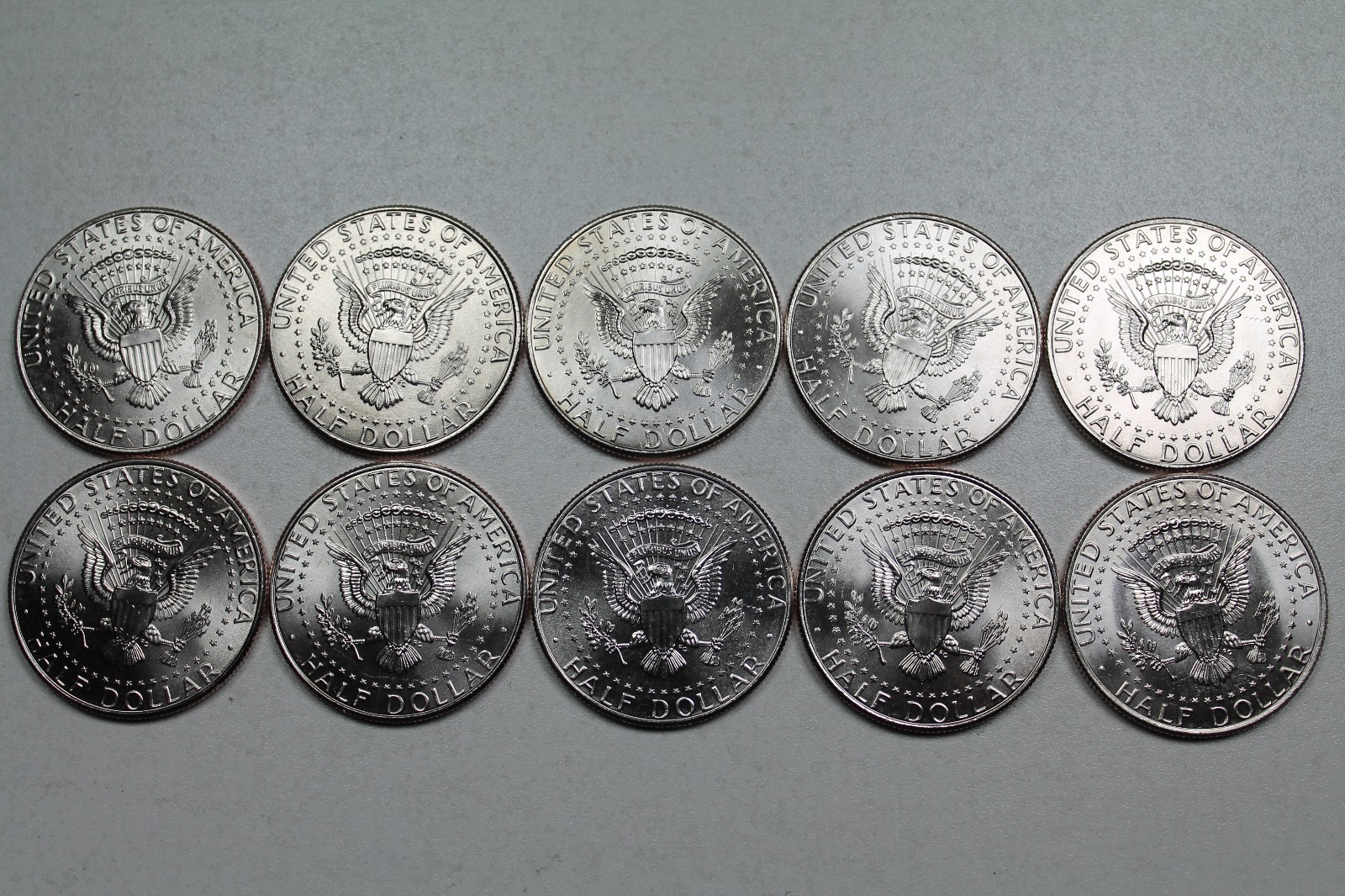 2011 2012 2013 2014 2015 PD Kennedy Half Uncirculated Mint Roll Set ...