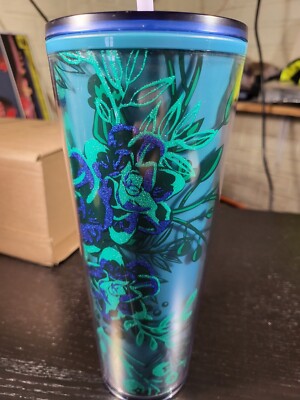 Starbucks New 2022 Color Changing Holiday Blue Green Berry Corsage Tumbler Cup