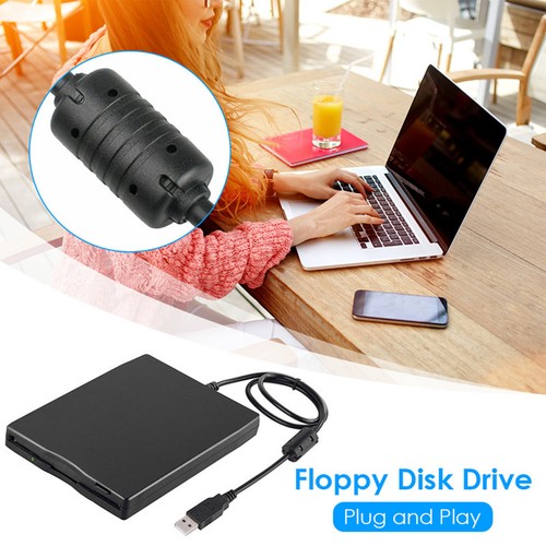 USB Floppy Disk Drive External Floppy Disk Reader FDD 3.5" 1.44MB For Laptop PC - Photo 2/12