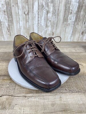 Bostonian Mens Dress Shoes Dark Brown Derby Square Toe Size 8M