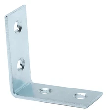 16 gauge L Shaped Steel Angle Bracket, Corner Brace 1-1/2'' Height, Zinc Finish