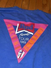 Vintage 1989 Rolling Stones Budweiser Promo Steel Wheels Tour Crewneck L/XL RARE