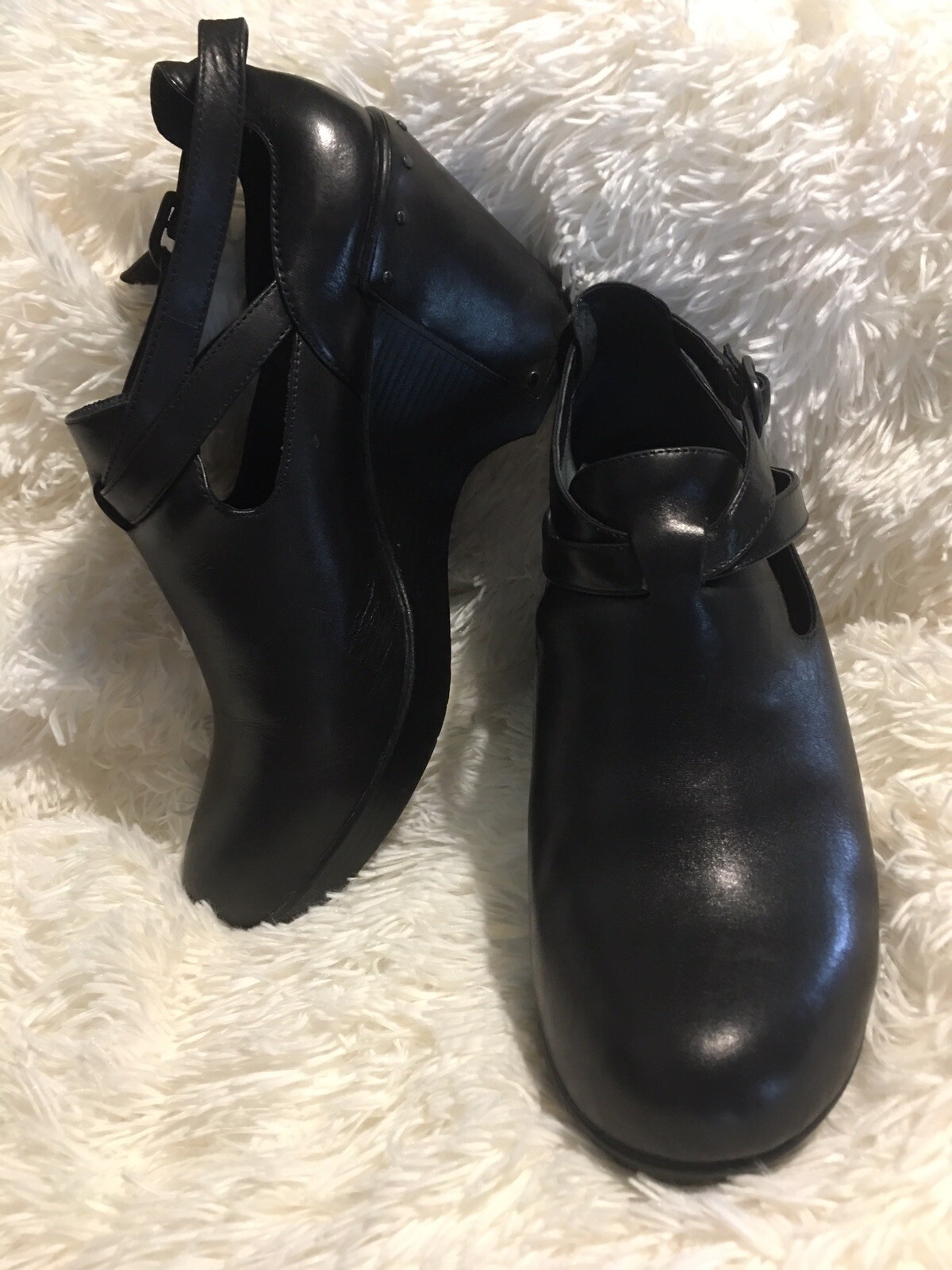 Dansko Franka Clog Rare Shoe EU 41 Black Womens US 10.5-11 Buckle Wedge Heel image 8