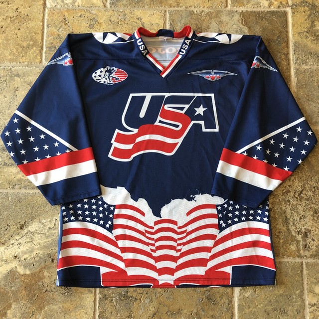 Vintage USA Olympic Inline Roller Hockey Jersey Rare ProJoy eBay