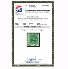 EXCEPTIONAL GENUINE SCOTT #859 VF PRISTINE MINT OG NH PSE GRADED CERT 
