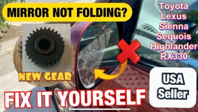 1998-2007 TOYOTA AUTOMATIC FOLDING MIRROR REPAIR GEAR LAND CRUISER LX470 LX570