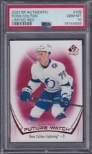 ROSS COLTON - 2021 SP Authentic Future Watch Limited Red #105, PSA 10