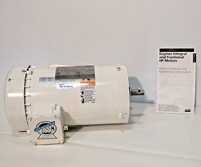 Dayton 48ZJ97A Premium Washdown Motor 2HP, 1750RPM, TEFC, 3Ph, 230/460V, BISSC