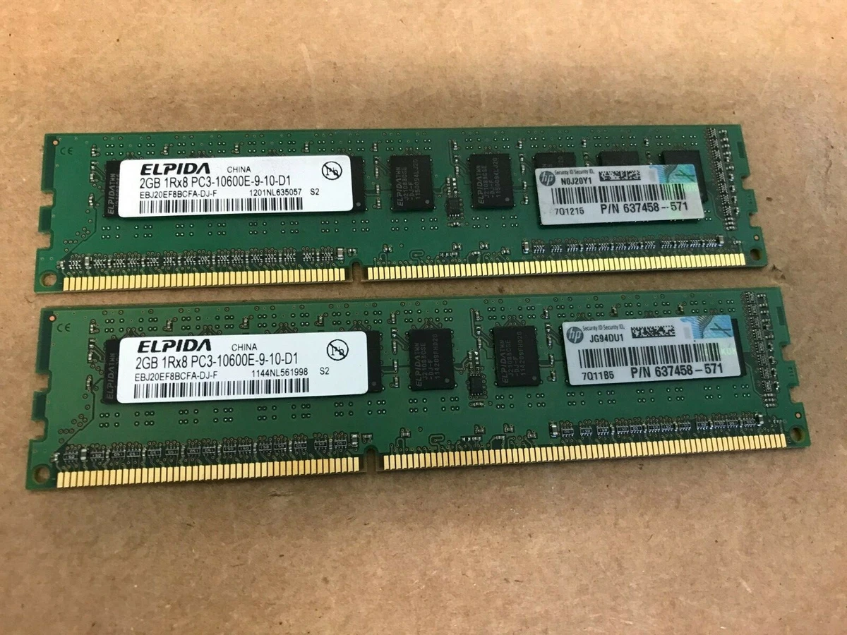 2x2 GB Dell Precision Workstation T3500 Memory Unbuffered DIMM