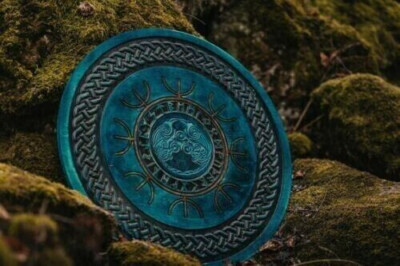 Wooden Shield Armor Knight Carving Medieval Viking Round Handmade Battle Warrior