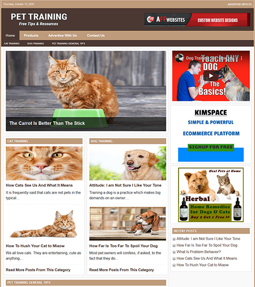PET TRAINING Website Business For Sale - Work From Home Internet Business