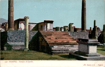 Pompeii, Tempio d'Apollo, De Luca e C., Napoli, Italiana Postcard