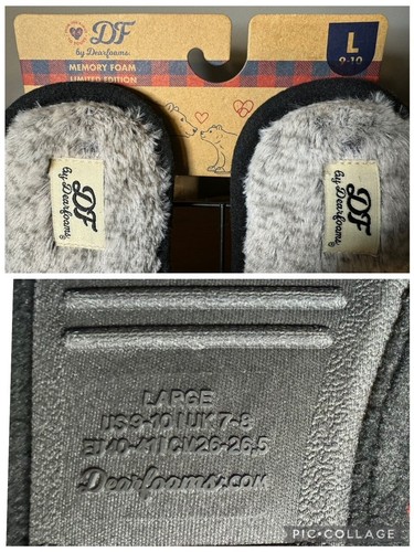 DEARFOAMS Edizione Limitata-Memory Foam PANTOFOLE MAMMA ORSO Taglia L (9-10) XL (11-12 - Foto 4 di 9