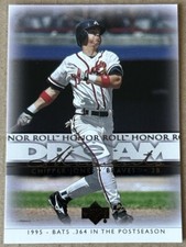 CHIPPER JONES HOF 2002 UPPER DECK HONOR ROLL Card #44 NM-MT Condition