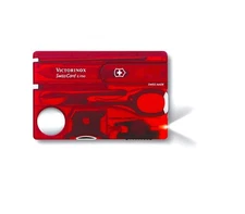 VICTORINOX SwissCard Lite / RUBY / White LED Light - Made in SWITZERLAND