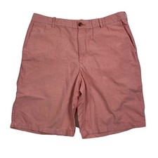 IZOD 36 Shorts Red Casual Flat Front Inseam 10.5" Flat Front
