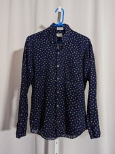 Glenn Gregg Vintage 50s 60s Atomic Rayon Polka Dot Shirt USA M Rockabilly