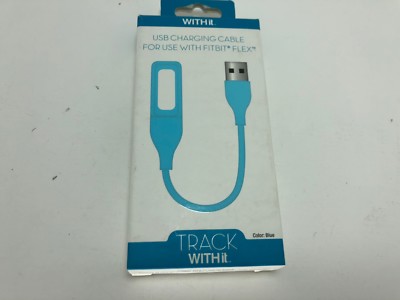 WITHIT 3.5'' USB CHARGE charging CABLE FOR FITBIT FLEX - Blue
