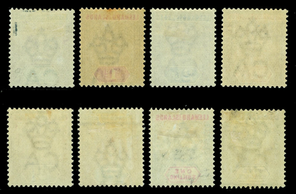 LEEWARD ISLANDS 1890 Queen VICTORIA complete set Scott # 1-8 mint MH - Image 2 of 2