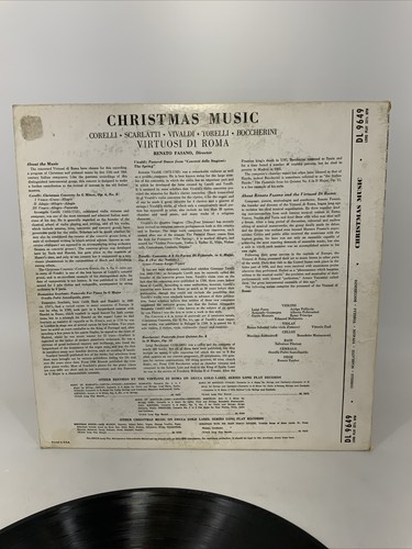 Renato Fasano, Christmas Music, Decca Records DL 9649, Virtuosi Di Roma - Picture 3 of 10