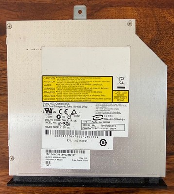 Sony NEC Optiarc AD-7540A Slot-In internes Laptop DVD/CD Laufwerk SATA