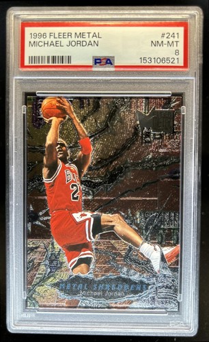1996 Skybox Metal Michael Jordan #241 Bulls PSA 8