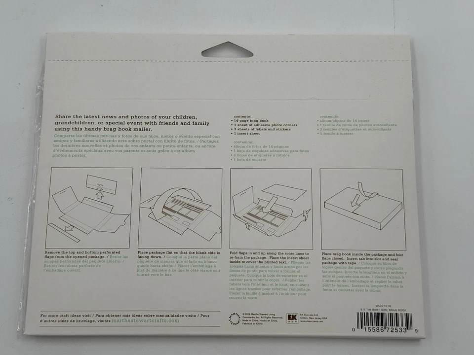 Martha Stewart Create Playful Girl Brag Book W/ 3 Sticker Sheets RARE - Imagem 2 de 2