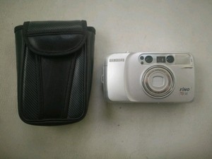 Samsung Fino 70 SE 35mm Film Point And Shoot Camera Silver Tested, Working