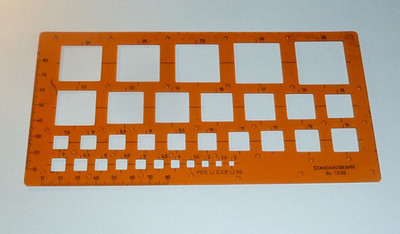 STANDARDGRAPH 1330, Zeichenschablone Quadratschablone, metrisch
